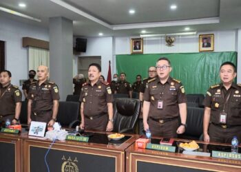 Kajati Sumut Hadiri Rakernas Kejaksaan RI Tahun 2023, Wakajati Sumut dan Jajaran Ikut Secara Virtual