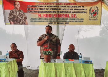 Sosialisasi Perda No 6 Tahun 2015, Rizki Nugraha SE : Harus Ada Peran Serta Masyarakat Tangani Persoalan Sampah di Kota Medan