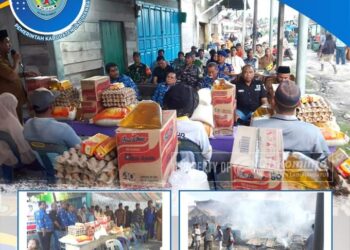 Pemkab Labuhanbatu Serahkan Bantuan pada Korban Kebakaran di Sei Berombang