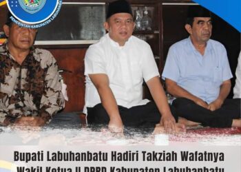 Bupati Labuhanbatu dr H Erik Hadiri Takziyah Almarhum Hj Juraidah Wakil Ketua DPRD