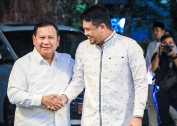 Prabowo Sebut Darah Leadership Ada Pada Bobby Nasution
