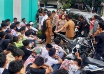 Kecamatan Medan Tuntungan Bubarkan Aksi Konvoi dan Tawuran Pelajar di Jalan Jamin Ginting