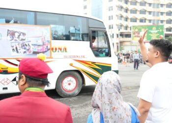 2126 Diberangkatkan Dihari Kedua Mudik Bareng Pemko Medan Dengan Ekuivalen 53 Bus Besar