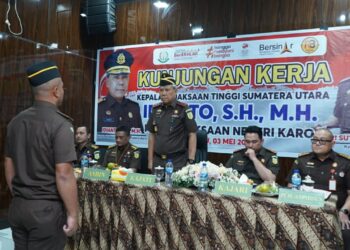 Kunker Ke Kejari Karo, Kajati Sumut Ingatkan Seluruh Jajaran Kompak dan Tangani Perkara Dengan Profesional