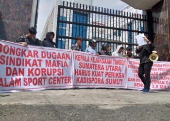 Demo di Kejatisu, JMM Desak Ditetapkannya Tersangka Kasus Sport Centre