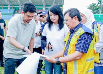 Bersama Dirjen Cipta Karya Kementerian PUPR, Bobby Nasution Tinjau Stadion Teladan, Oktober Renovasi Dimulai, Bertaraf Internasional & Berstandar FIFA