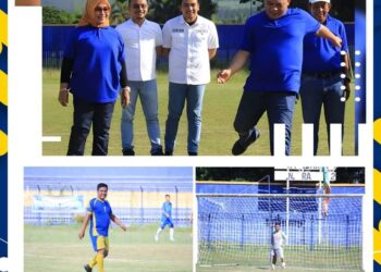 Bupati Labuhanbatu dr H Erik Buka Liga Poslab U 22 Stadion Bina Raga Rantauprapat