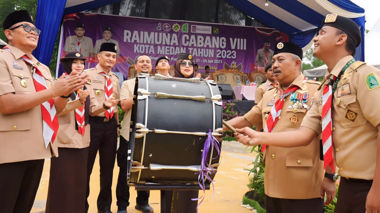Seribuan Anggota Pramuka Ikuti Raimuna Medan di Taman Cadika