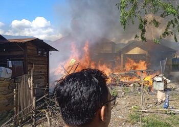 Tiga Unit Rumah Kontrakan Ludes Dilalap Si jago Merah