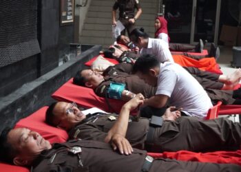 Rangkaian Baksos HBA yang ke-63, Kejati Sumut Gelar Donor Darah