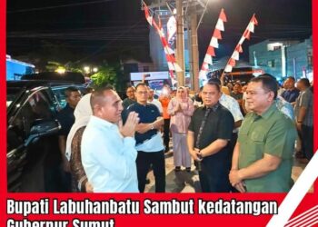 Bupati Labuhanbatu dr H Erik Sambut Kedatangan Gubsu Edy Rahmayadi