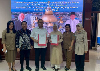Panitia Pembangunan Masjid Agung Sumut Terima Bantuan Rp10 Miliar dari Keluarga Maslin Batubara