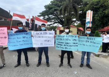 Demo Depan Poldasu dan BPPW Sumut, GARANSI Bongkar Dugaan Korupsi Proyek IPA Rp 60 Miliar di Bilah Hilir Labuhanbatu