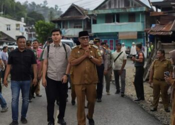 Bupati Madina Tinjau Pembangunan Jalan Lingkar Hotmix Simpang Gambir