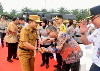 Apel Gelar Pasukan Ops Mantap Brata Toba,  Pj Gubernur Sumut Hassanudin Ajak Masyarakat dan Stakeholder Sukseskan Pemilu 2024
