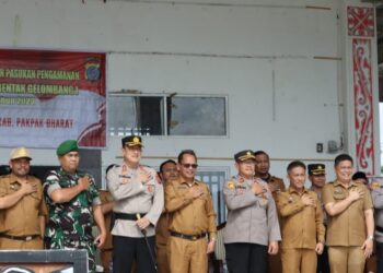 Polres Pakpak Bharat Gelar Apel Pasukan Dalam Rangka Pengamanan Pilkades Serentak