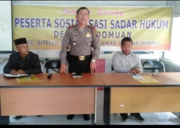 Kapolsek Salak Gelar Temu Sadar  Hukum dan Wawasan Kebangsaan Di Kecamatan STTU Julu