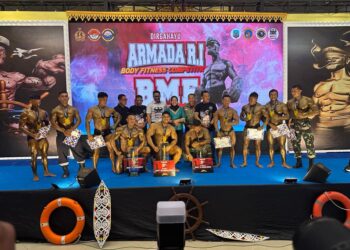Atlet Binaraga Koarmada II Berhasil Raih Prestasi Dalam Kompetisi Body Fitness Competition Open Se-Indonesia