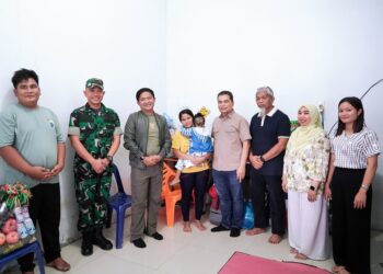 Pascaoperasi Benjolan di Kepala, Pj Gubernur Sumut Jenguk Balita Mesrida Waruwu dari Nias