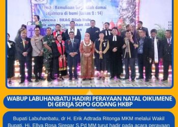 Wabup Labuhanbatu Hadiri Perayaan Natal Oikumene BKAG Se Bilah Hulu
