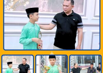 Bupati Labuhanbatu dr H Erik Bangga Anak Anak LASQI Juara 1 Rebana Tingkat Nasional