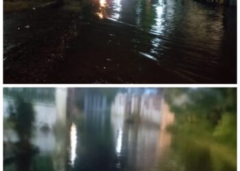 Kota Kisaran Diguyur Hujan Deras, Beberapa Ruas Jalan Alami Banjir