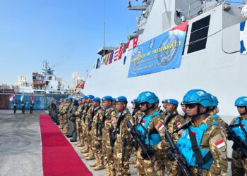 KRI Diponegoro-365 Resmi Bergabung Di Maritime Task Force 448 UNIFIL