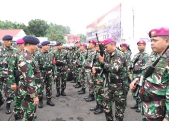 Lantamal VIII Gelar Apel Kesiapan PAM Pemilu Tahun 2024
