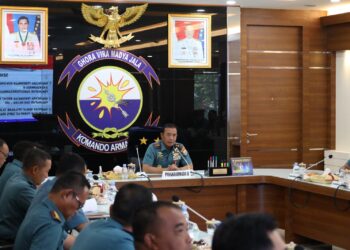 Pangkoarmada II Terima Paparan Rencana Kunjungan Panglima TNI