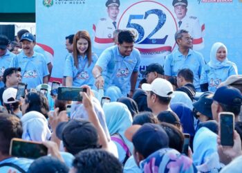 Ribuan Anggota Korpri Kota Medan Meriahkan Gebyar HUT ke-52 Korpri
