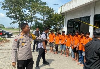 Polres Pelabuhan Belawan  Gerebek Markas Pelaku Begal, 9 Orang Diamankan