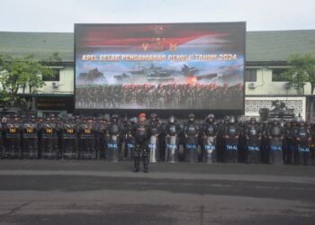 Pangkoarmada II Hadiri Apel Gelar Pasukan Kesiapan TNI Pada Pengamanan Pemilu Tahun 2024