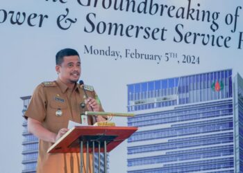 Groundbreaking Gedung STA Tower dan Somerset Serviced Residence, Bobby Nasution Harap Dukung Perekonomian