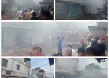Satu Unit Ruko Terbakar di Jl Bhakti Simpang Wira Karya Kisaran