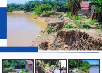 Plt Bupati Labuhanbatu Hj Ellya Rosa Siregar  Turun Langsung Tinjau Tanah Longsor