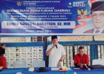 Sosialisasi Perda No 3/2021, Edwin Sugesti Ucapkan Terimakasih Kepada Masyarakat Kembali Terpilih Jadi Anggota DPRD Medan