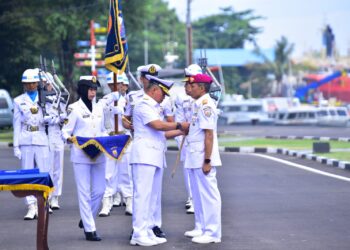 Jabatan Strategis Jajaran Koarmada II Bergulir, Pangkoarmada II Pimpin Sertijab Danlantamal VI Makassar