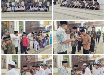 BKM Masjid Agung H. Achmad Bakrie dan Bupati Asahan Salurkan Bantuan Kepada Anak Yatim dan Abang Becak