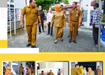Awal Masuk Kantor, Plt Bupati Labuhanbatu Hj Ellya Rosa Siregar Sidak Ke SKPD
