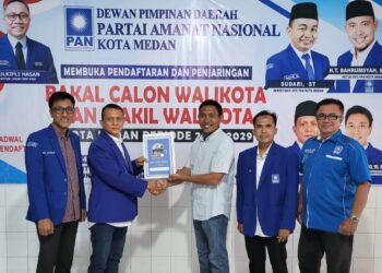 Akan Bertarung di Pilkada Kota Medan, Bahrumsyah Ambil Formulir ke PAN