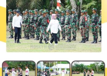 Plt Bupati Labuhanbatu Hj Ellya Rosa Siregar Didampingi Dandim 0209/LB Buka TMMD