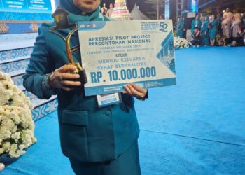 TP PKK Kabupaten Asahan Raih Juara 1 Lomba Pilot Project Desa Tanggap dan Tangguh Bencana Peduli Keluarga Berkualitas Tingkat Nasional