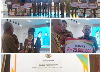 Kelurahan Sendang Sari Raih Kelurahan Terbaik I  Tingkat Kabupaten Asahan