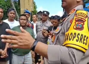 Gerebek Tambang Ilegal di Kotanopan, Polres Madina Dikabarkan Amankan 1 Alat Berat dan 7 Orang Diduga Pelaku Tambang Diamankan 