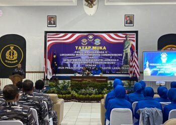 Berikan Pengarahan, Pangkoarmada II Tatap Muka Bersama Keluarga Besar Lanal Tegal