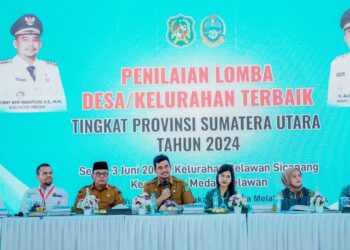 Bobby Nasution Terima Tim Penilai Lomba Desa/Kelurahan Tingkat Sumut di Kelurahan Belawan Sicanang