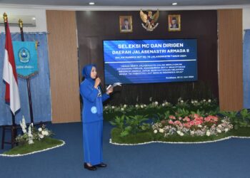Wakil Ketua Daerah Jalasenastri Armada II Seleksi Peserta MC dan Dirigen