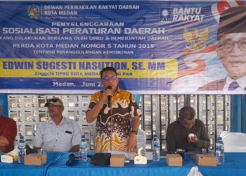 Sosialisasi Perda No 5/ 2015, Edwin Sugesti Nasution Dorong Pemko Medan Tingkatkan Ekonomi Masyarakat
