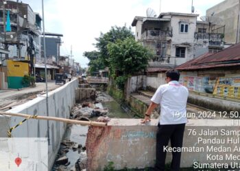 Dinas SDABMBK Kota Medan Respon Cepat Longsornya Ruas Jalan Sampali
