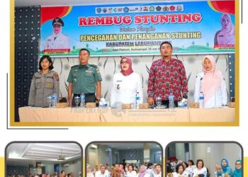 Plt Bupati Labuhanbatu Hj Ellya Rosa Siregar Bersama Forkopimda Tandatangani Komitmen Pencegahan Stunting